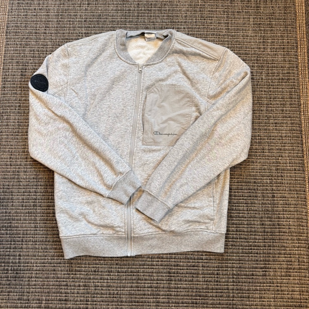 Champion Heather Gray Men's Zip-Up Sweatshirt